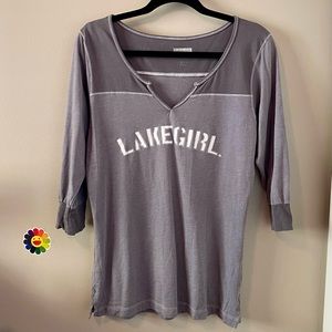 🌊Lake Girl Baseball Raglan Sleeve Top🌊~med